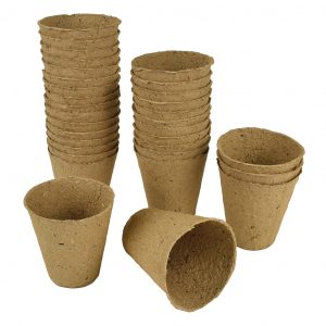 8cm Round Fibre Pots Pack Of 12