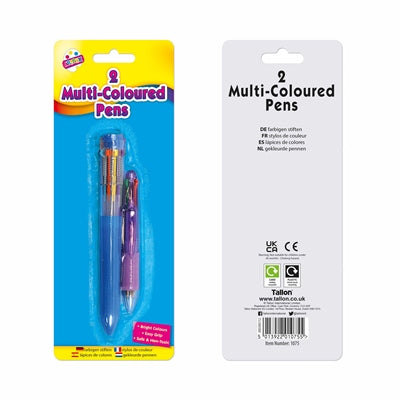 2 x Multi Coloured Pens: 10 Col & 4 Col