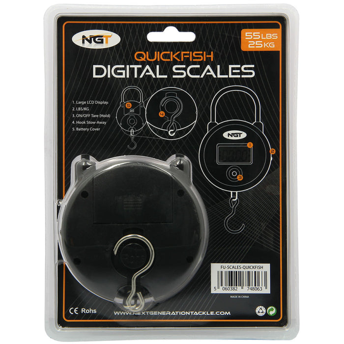 Quickfish Scales - Digital Round 55lb / 25kg Scales