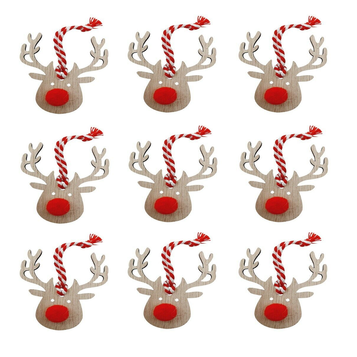 9 Reindeer Hanging Deco